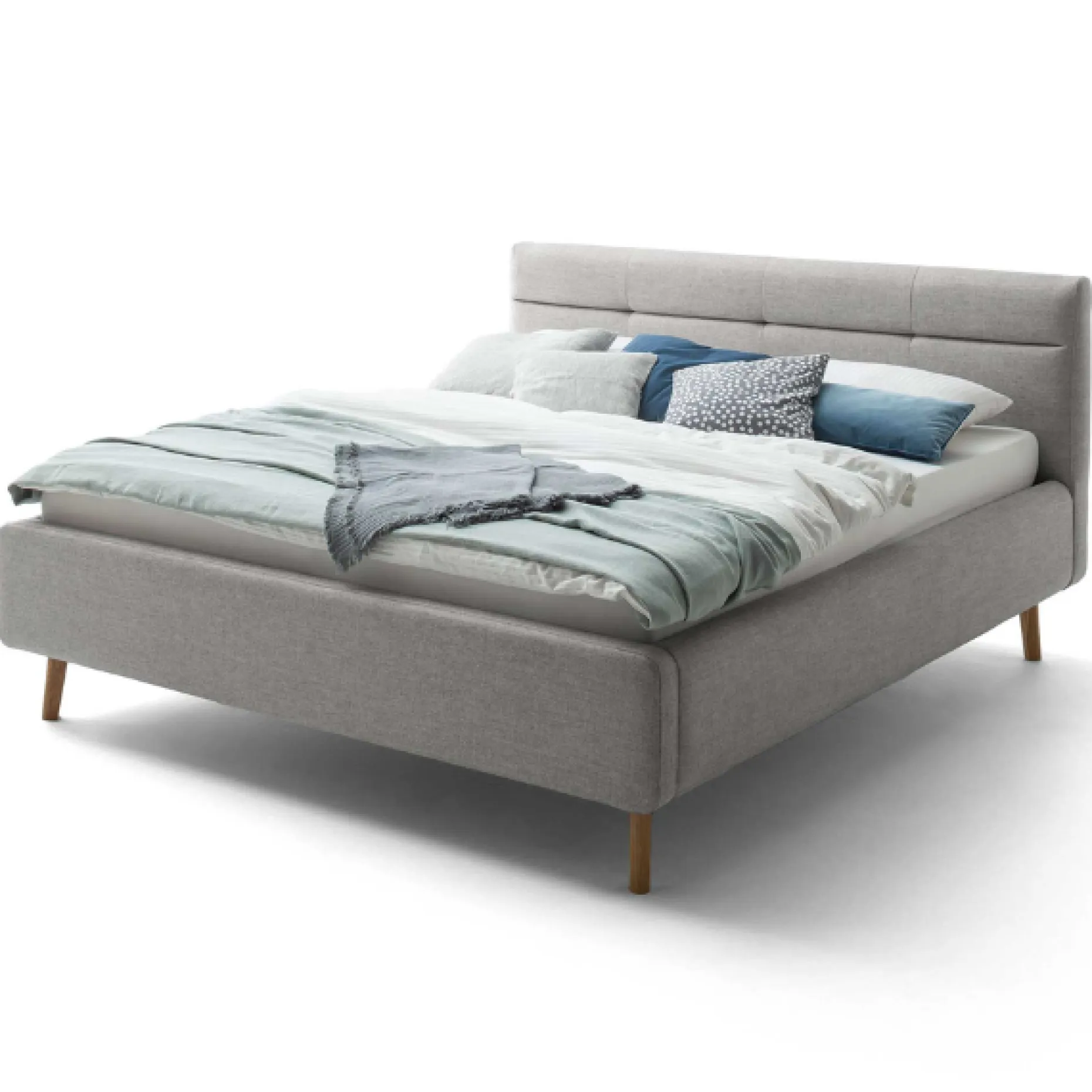 Doppelbett Laika 160x200cm mit Stauraum - grau