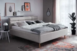 Doppelbett Laika 180x200cm mit Stauraum - grau