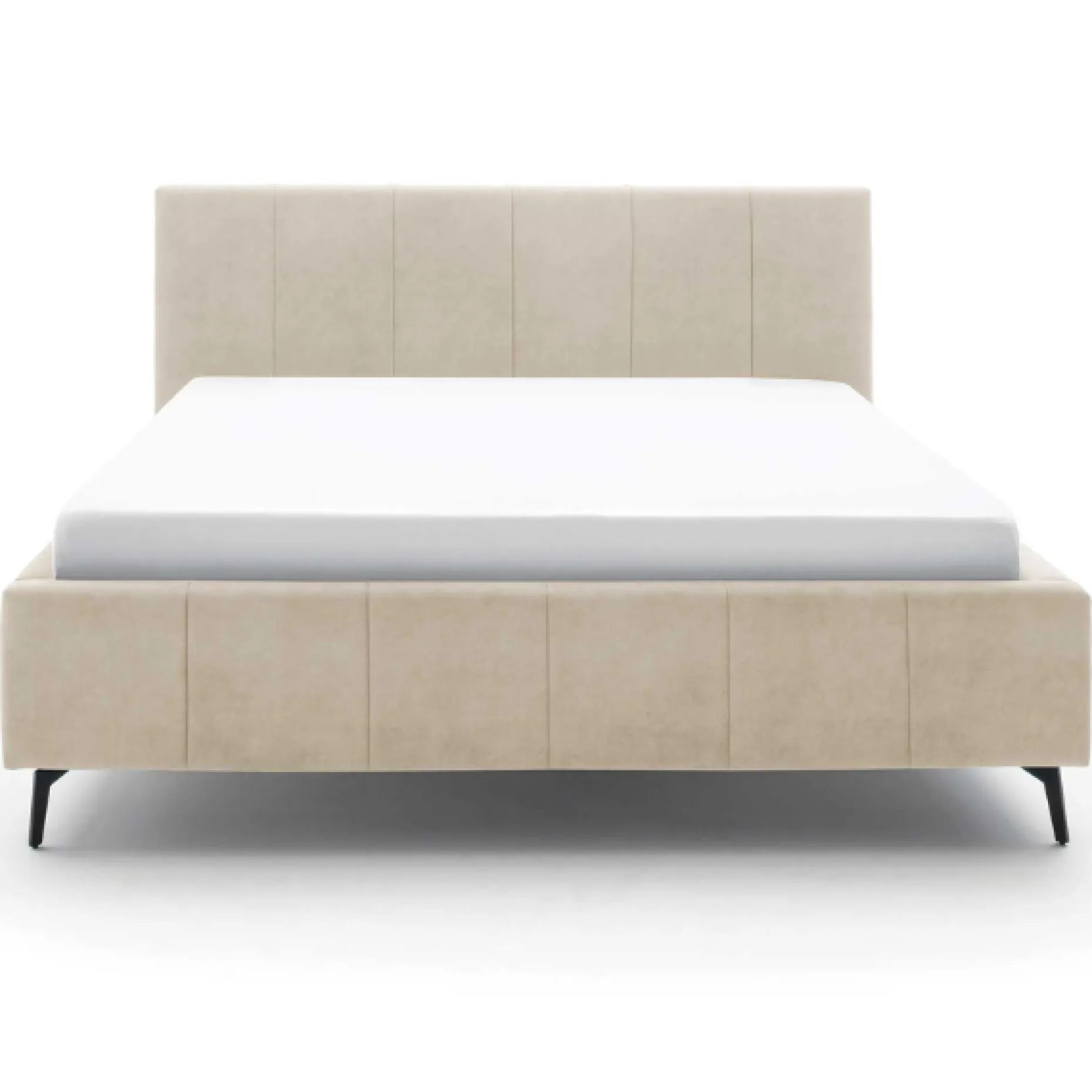 Doppelbett Lizzie 160x200cm mit Stauraum - beige