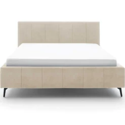 Doppelbett Lizzie 180x200cm mit Stauraum - beige