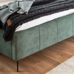 Doppelbett Lizzie 180x200cm mit Stauraum - grün