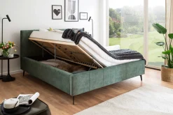 Doppelbett Lizzie 180x200cm mit Stauraum - grün