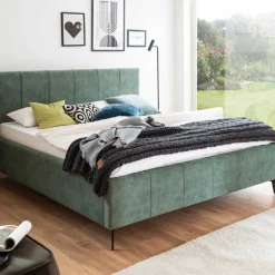 Doppelbett Lizzie 180x200cm mit Stauraum - grün