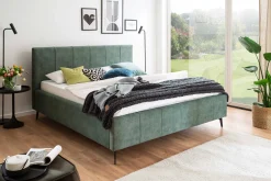 Doppelbett Lizzie 180x200cm mit Stauraum - grün