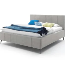 Doppelbett Lizzie 180x200cm mit Stauraum - grau