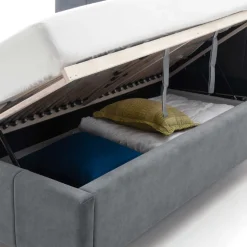 Doppelbett Lizzie 160x200cm mit Stauraum - anthrazit