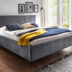 Doppelbett Lizzie 160x200cm mit Stauraum - anthrazit