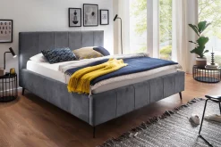 Doppelbett Lizzie 180x200cm mit Stauraum - anthrazit