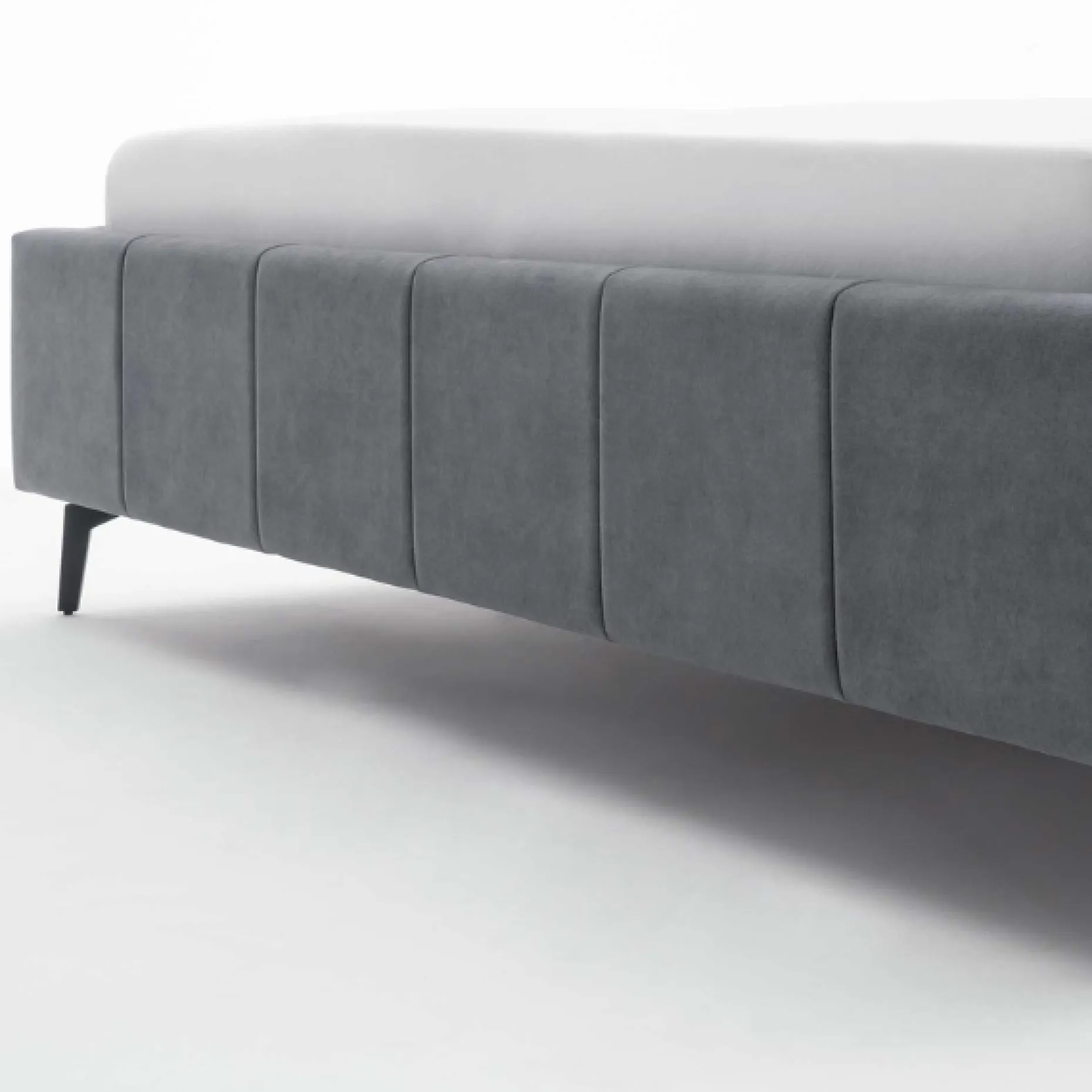 Doppelbett Lizzie 180x200cm mit Stauraum - anthrazit