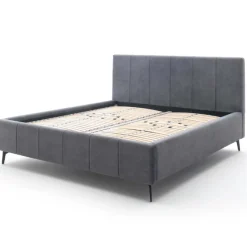 Doppelbett Lizzie 180x200cm mit Stauraum - anthrazit