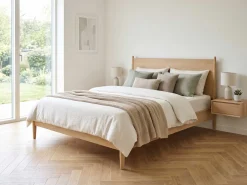 Doppelbett Loft - 160x200cm - mit Lattenrost - massiver Eiche
