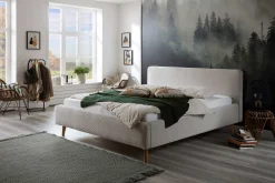 Doppelbett Madras 140x200cm Rippensamt - beige