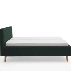 Doppelbett Madras 160x200cm Rippensamt - dunkelgrün