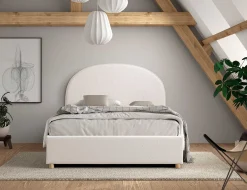 Doppelbett Maeva mit Nachttischen - 140x200cm - mit Stauraum - weiß