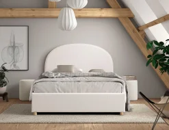 Doppelbett Maeva mit Nachttischen - 140x200cm - mit Stauraum - weiß