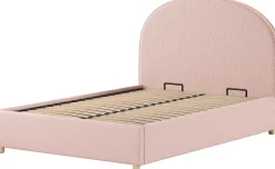 Doppelbett Maeva mit Nachttischen - 140x200cm - mit Lagerung - rosa