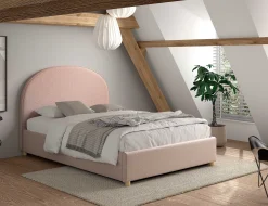 Doppelbett Maeva mit Nachttischen - 140x200cm - mit Lagerung - rosa