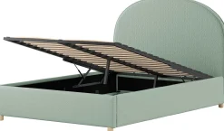 Doppelbett Maeva mit Nachttischen - 140x200cm - mit Stauraum - grün