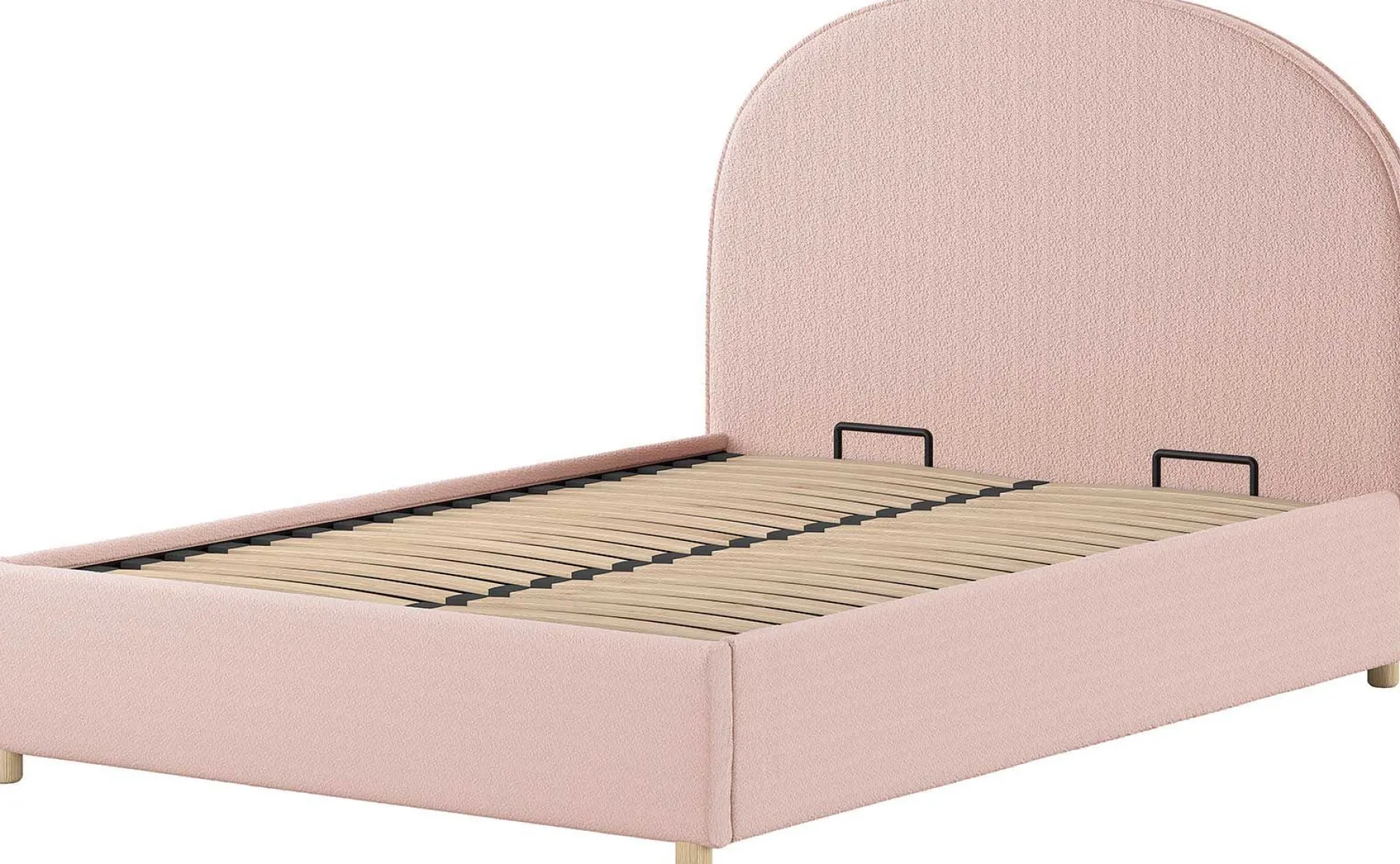 Doppelbett Maeva - 140x200cm - mit Lagerung - rosa