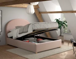 Doppelbett Maeva - 140x200cm - mit Lagerung - rosa