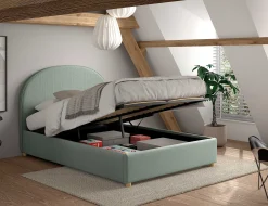 Doppelbett Maeva - 140x200cm - mit Stauraum - grün