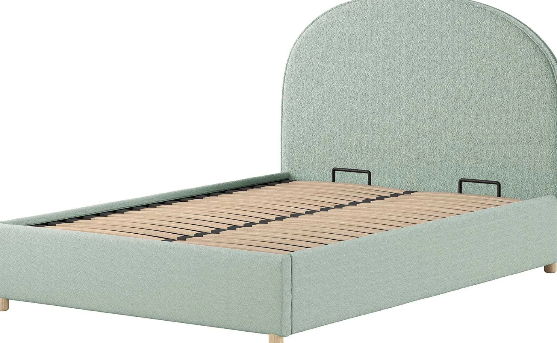 Doppelbett Maeva - 140x200cm - mit Stauraum - grün