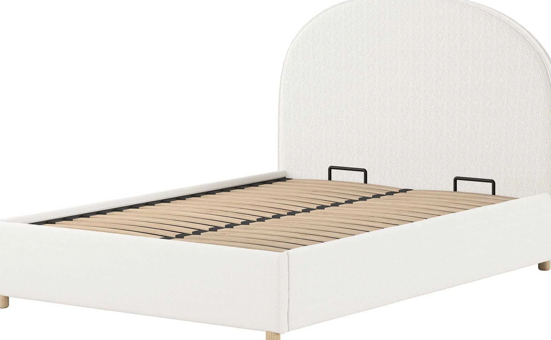 Doppelbett Maeva - 140x200cm - mit Stauraum - weiß