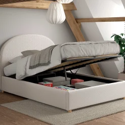 Doppelbett Maeva - 140x200cm - mit Stauraum - weiß