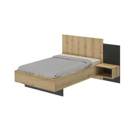 Doppelbett Mimizan | 120 x 200 cm | Helvezia Oak Design