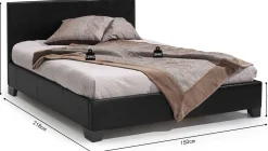 Doppelbett Miro 140x200 - schwarz