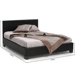 Doppelbett Miro 140x200 - schwarz