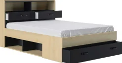 Doppelbett mit Schubladen Sabia | 140 x 190 | Design Châtaignier