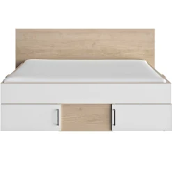 Doppelbett mit Stauraumschubladen Swivel | 160 x 194 x 80 cm | Eiche Blond Design