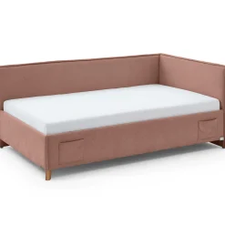Doppelbett Ollie | Mit Rückenlehne | 140 x 200 cm | Rosa Design
