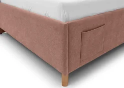 Doppelbett Ollie | Mit Rückenlehne | 140 x 200 cm | Rosa Design