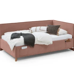 Doppelbett Ollie | Mit Rückenlehne | 140 x 200 cm | Rosa Design