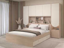 Doppelbett Ponte 160x200cm - Eiche Dekor