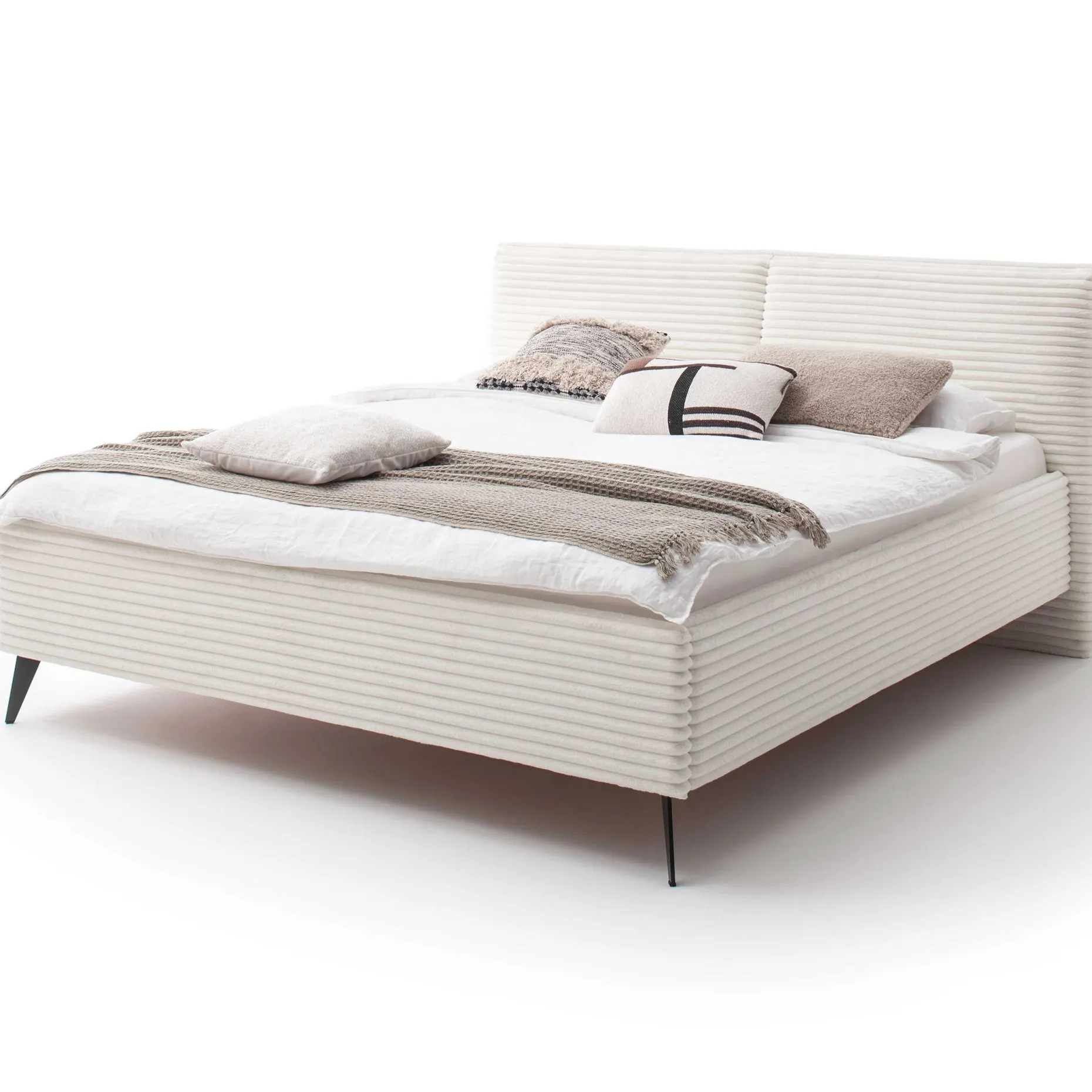 Doppelbett Rasmus | 160 x 200 cm | Hellbeige Design