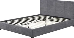 Doppelbett Romano - 140x200cm - mit Lattenrost - grau
