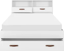 Doppelbett Sabri 140x190cm, 3 Schubladen - weiß