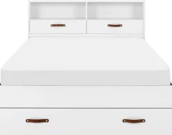 Doppelbett Sabri 140x190cm, 3 Schubladen - weiß