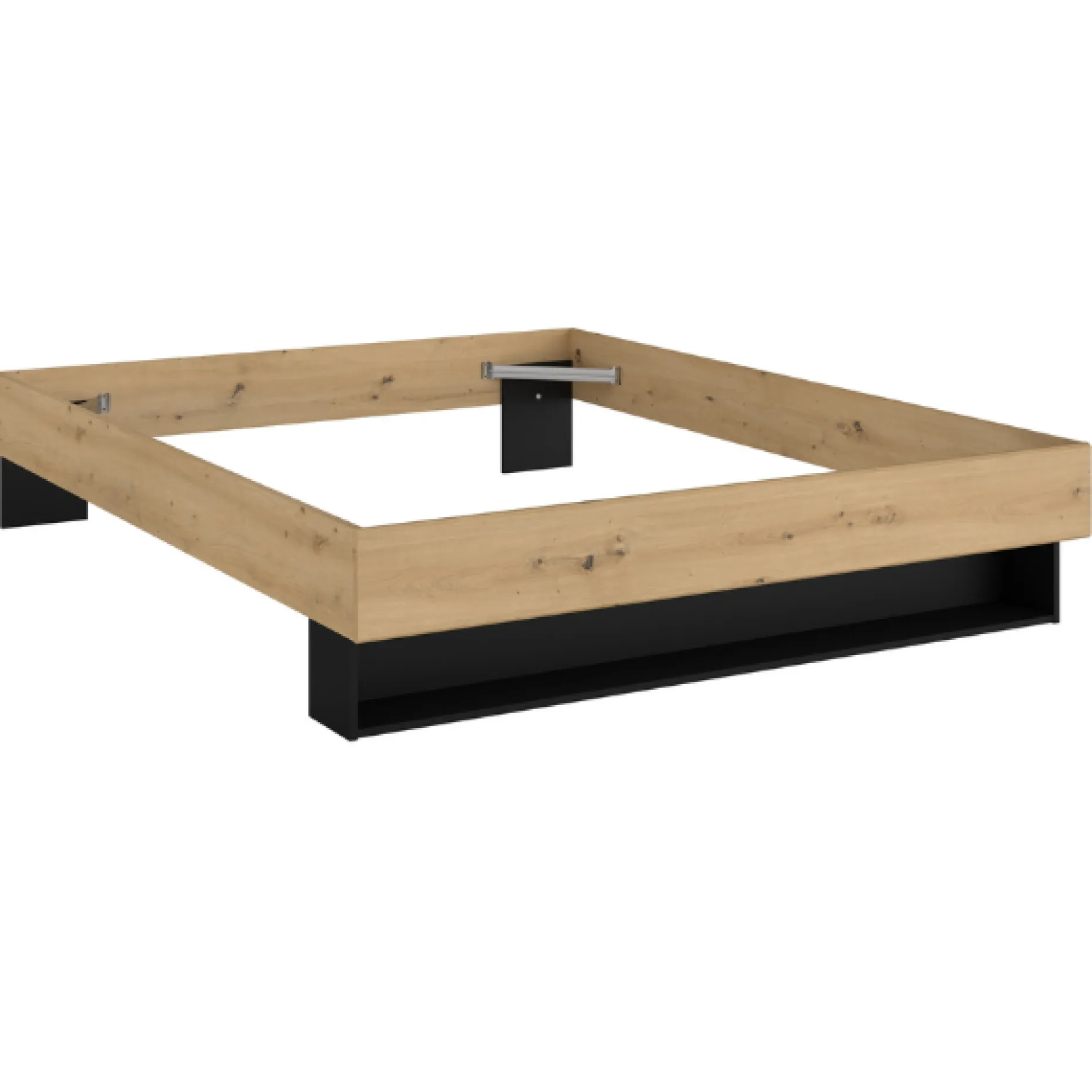 Doppelbett Stamp | 206 x 163,8 x 37,7 cm | Artisan Oak Brown