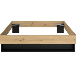 Doppelbett Stamp | 206 x 163,8 x 37,7 cm | Artisan Oak Brown
