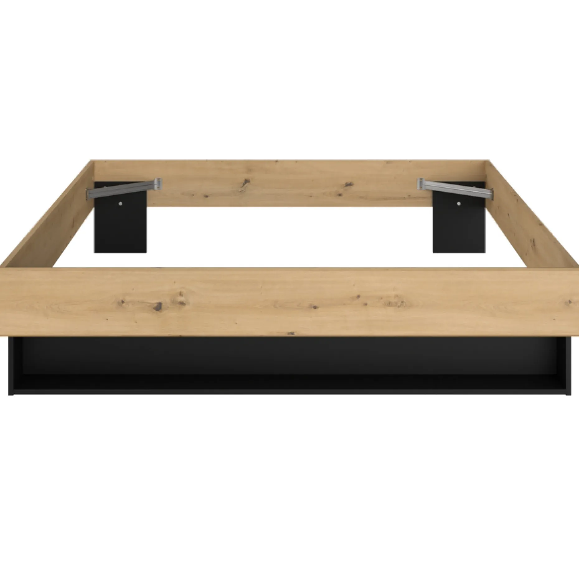 Doppelbett Stamp | 206 x 163,8 x 37,7 cm | Artisan Oak Brown