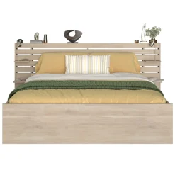 Doppelbett Tokio 180x200cm - Eiche Dekor / weiß