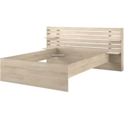 Doppelbett Tokio 160x200cm-Eiche Dekor/Weiß