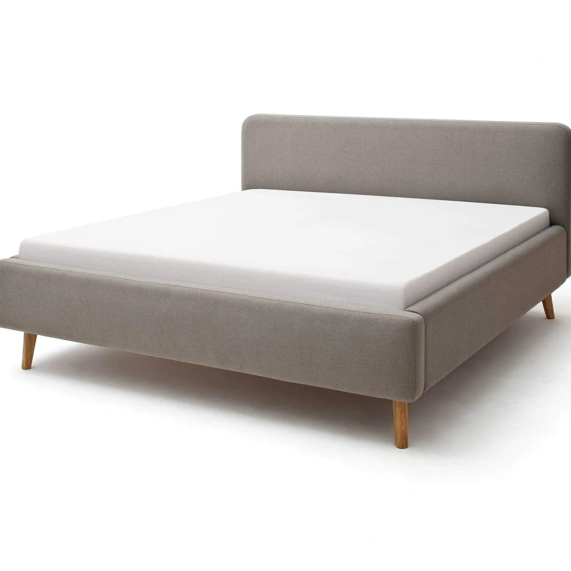 Doppelbett Tony 160x200cm mit Stauraum - taupe