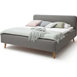 Doppelbett Tony 180x200cm mit Stauraum - grau