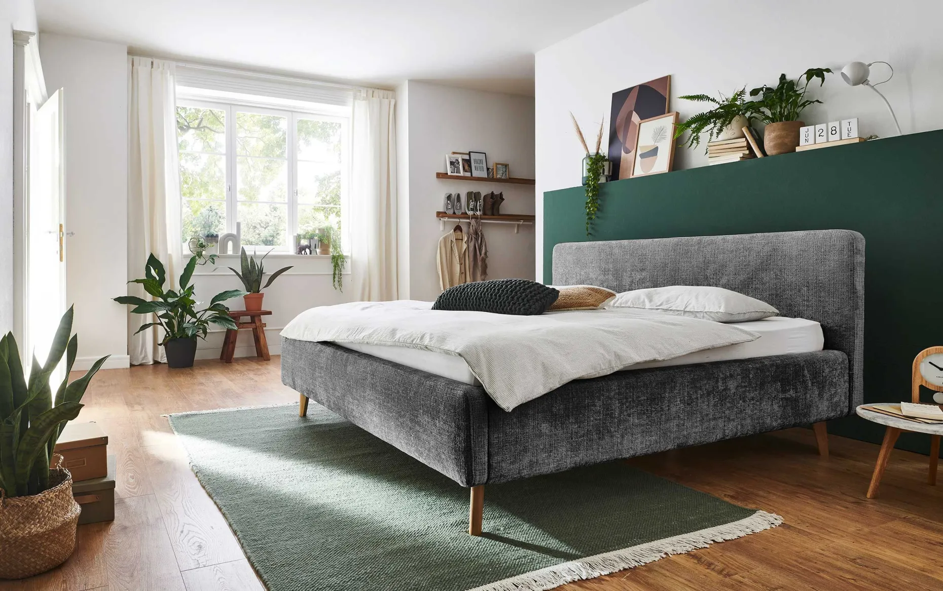 Doppelbett Younes 160x200cm - anthrazit