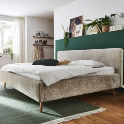 Doppelbett Younes 180x200cm mit Stauraum - beige